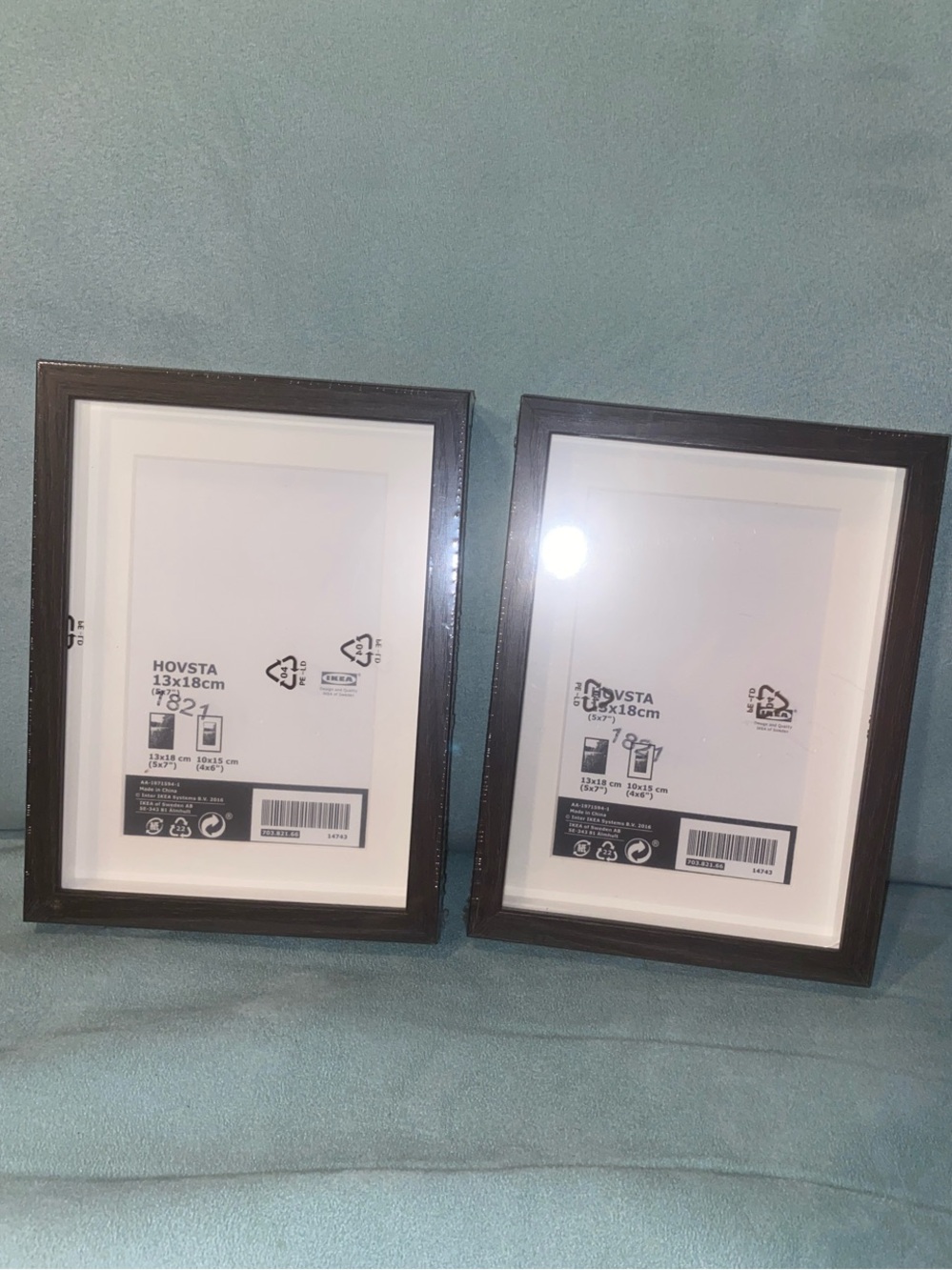IKEA HOVSTA Black Double Photo Frame Set (13x18cm, 5x7”), set of 2